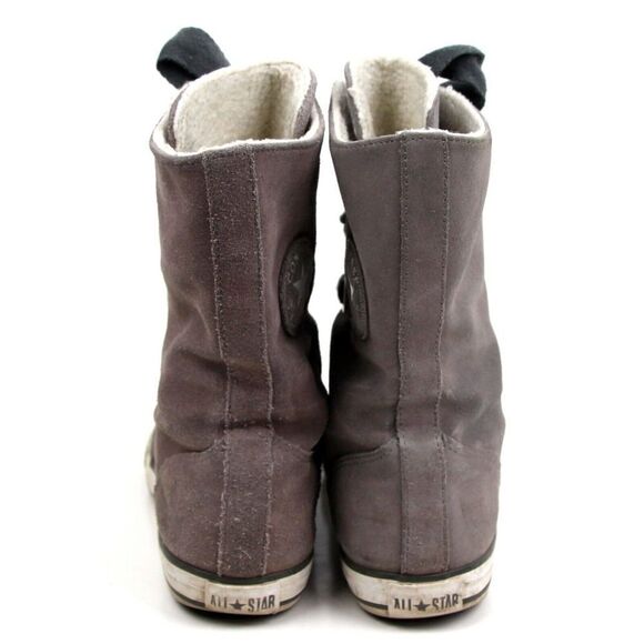 Converse Chuck Taylor All-Star GRAY SUEDE LACE UP HIGHT TOP SNEAKERS SHOES Sz 9 - Picture 4 of 10